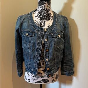 White House Black Market Classic Blue Jean Jacket